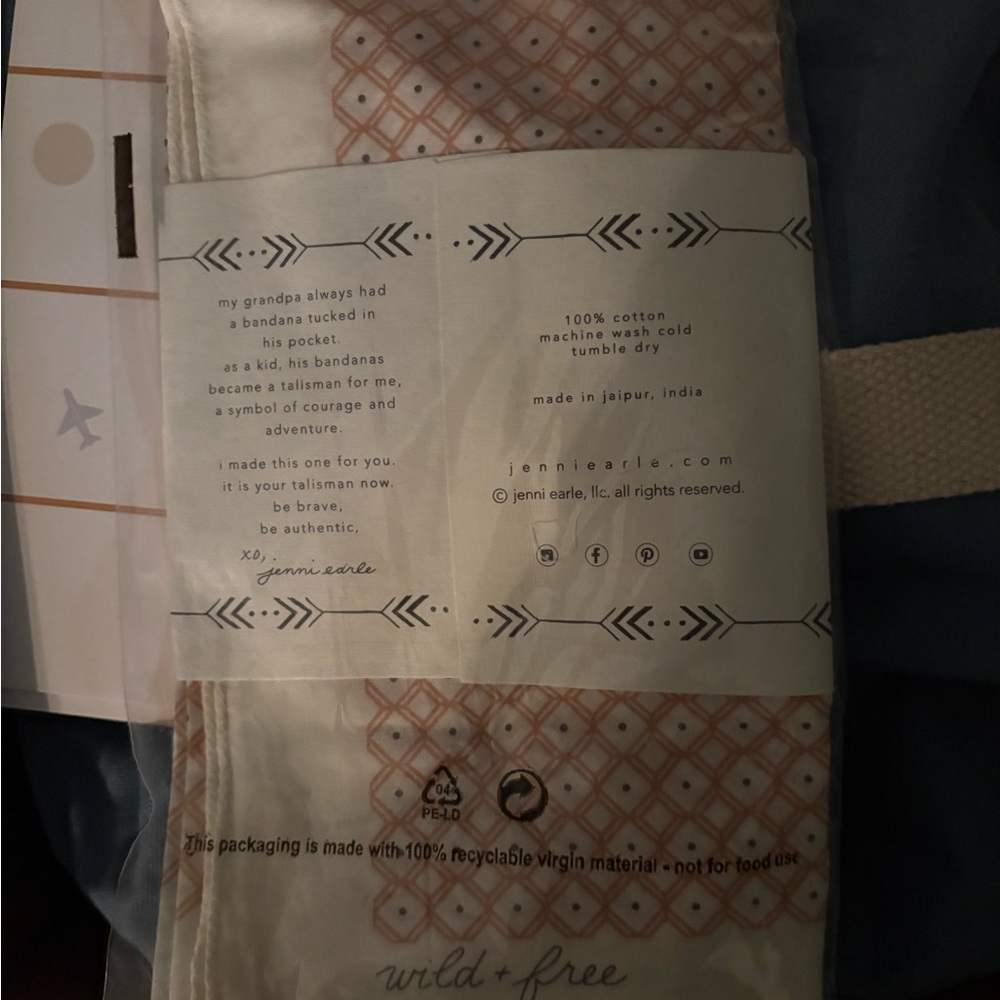 Cream and Brown Scarf